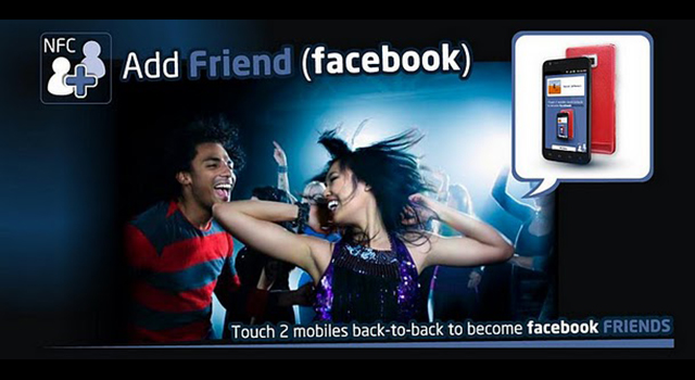 android facebook nfc