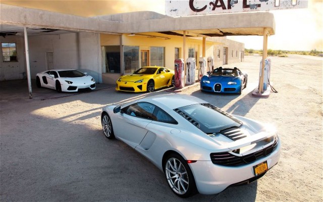 supercars-parked