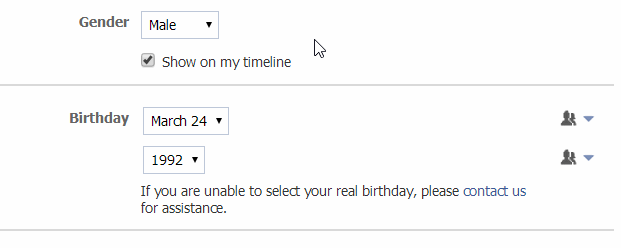 facebook custom gender