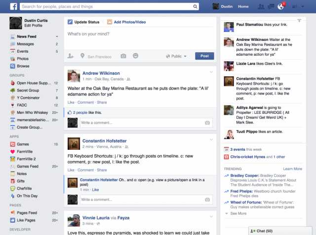 current news feed facebook