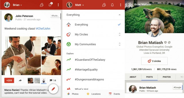 Google Plus for Android v4.4