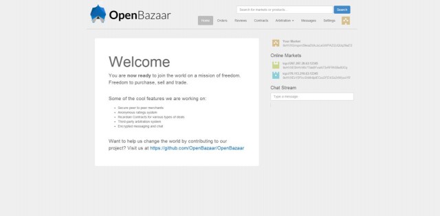 OpenBazaar Screenshot
