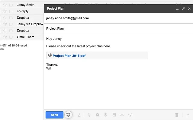 Dropbox for Gmail