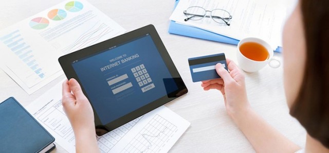 internet banking phone tablet