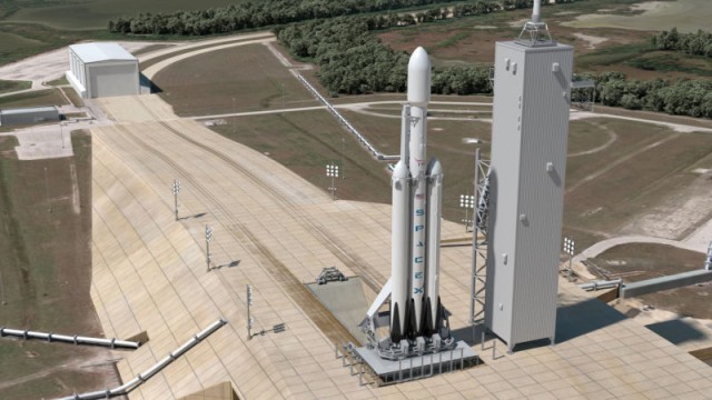 Rendering of a Falcon Heavy