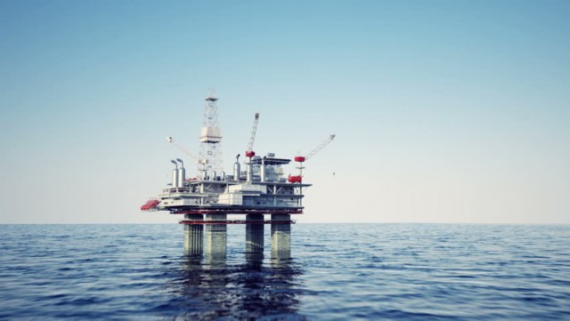 oil platform sea